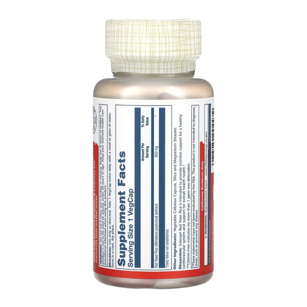 Red Yeast Rice 600mg - 90 vcaps  Red Yeast Rice 600mg - 90 vcaps