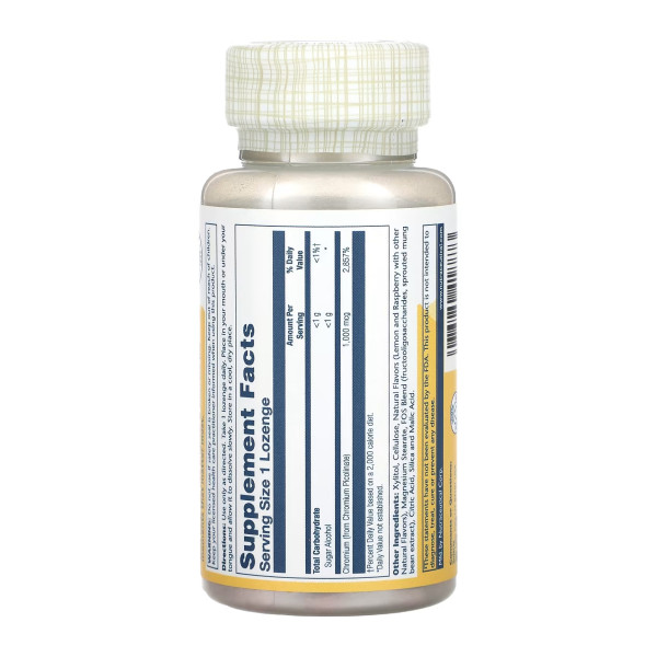Chromium Picolinate 1000mcg - 100 lozenges Lemon-Raspberry  Chromium Picolinate 1000mcg - 100 lozenges Lemon-Raspberry