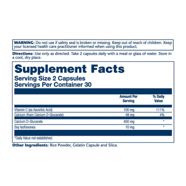 Calcium D-Glucarate 400mg - 60 caps  Calcium D-Glucarate 400mg - 60 caps