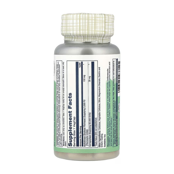 Nattokinase & Serrapeptase - 30 vcaps  Nattokinase & Serrapeptase - 30 vcaps