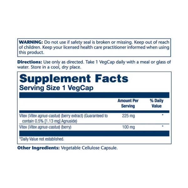 Vitex Chaste Berry Extract 225mg - 60 vcaps  Vitex Chaste Berry Extract 225mg - 60 vcaps