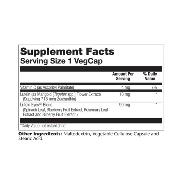 Lutein Eyes 18 - 30 vcaps  Lutein Eyes 18 - 30 vcaps