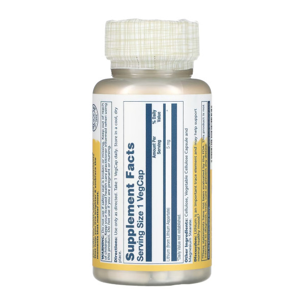 Lithium Aspartate 5mg - 100 vcaps  Lithium Aspartate 5mg - 100 vcaps