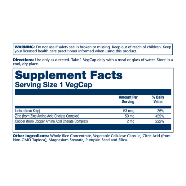 Zinc Copper - 100 vcaps  Zinc Copper - 100 vcaps