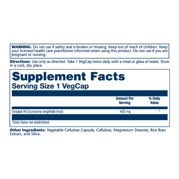 Tongkat Ali 400mg - 60 vcaps  Tongkat Ali 400mg - 60 vcaps