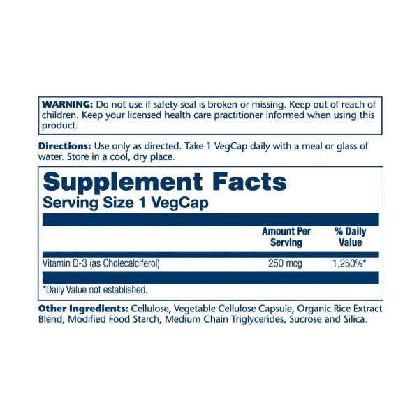 Super Strength Vitamin D-3 250mcg - 60 vcaps  Super Strength Vitamin D-3 250mcg - 60 vcaps