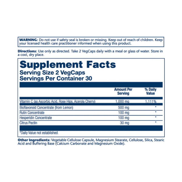 Super Bio Vitamin C 1000mg - 100 vcaps  Super Bio Vitamin C 1000mg - 100 vcaps