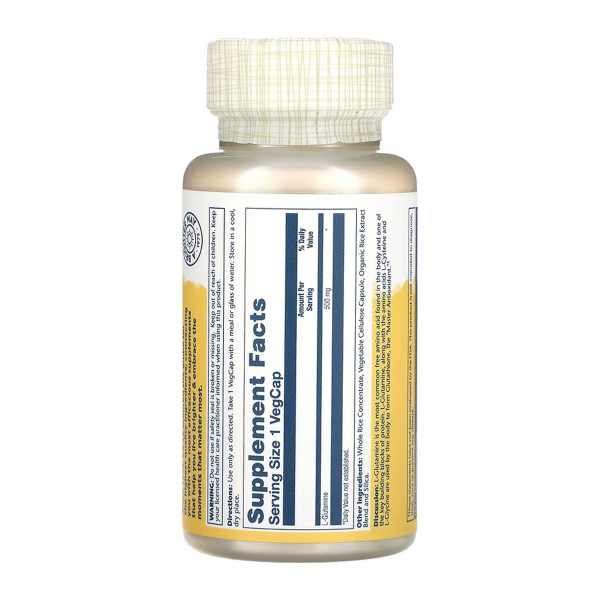L-Glutamine 500mg - 50 vcaps  L-Glutamine 500mg - 50 vcaps