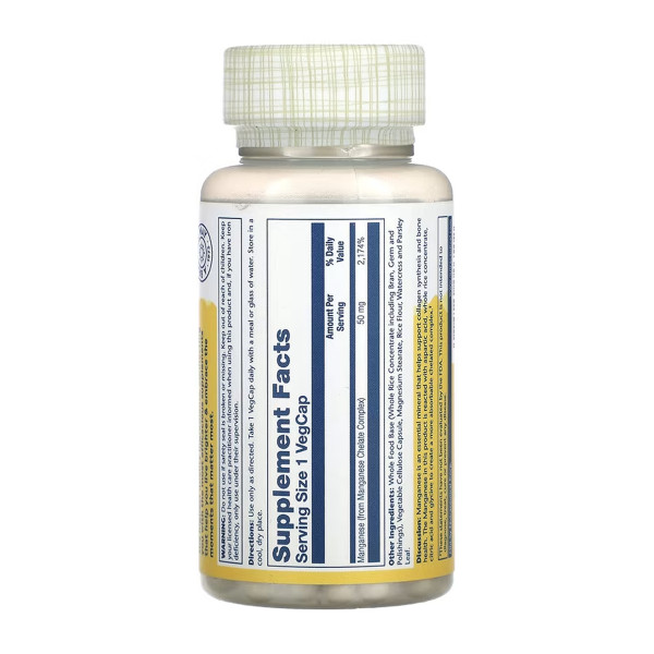 Manganese 50mg - 100 vcaps  Manganese 50mg - 100 vcaps