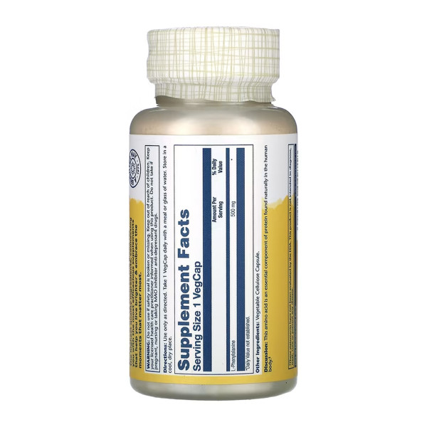 L-Phenylalanine 500mg - 60 vcaps  L-Phenylalanine 500mg - 60 vcaps
