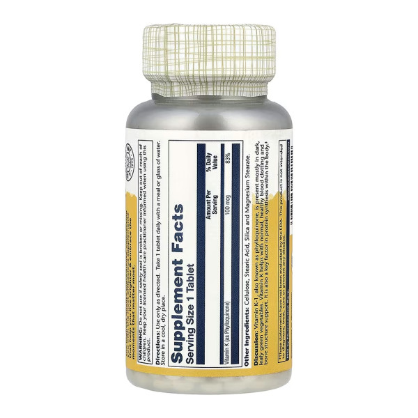 Vitamin K-1 100mcg - 100 tabs  Vitamin K-1 100mcg - 100 tabs