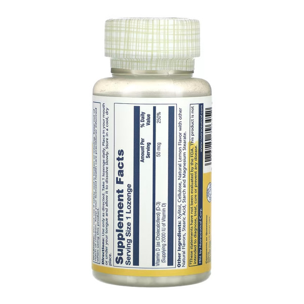 Vitamin D-3 50mcg - 60 lozenges  Vitamin D-3 50mcg - 60 lozenges
