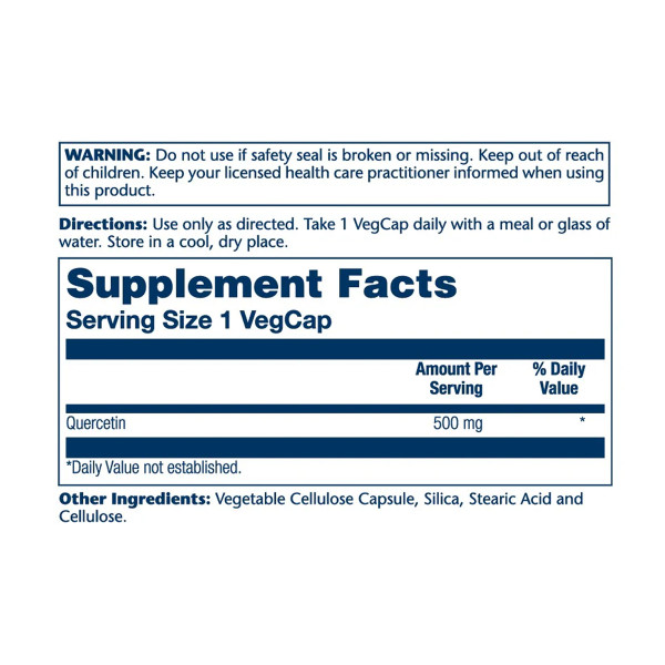 Quercetin 500mg - 90 vcaps  Quercetin 500mg - 90 vcaps