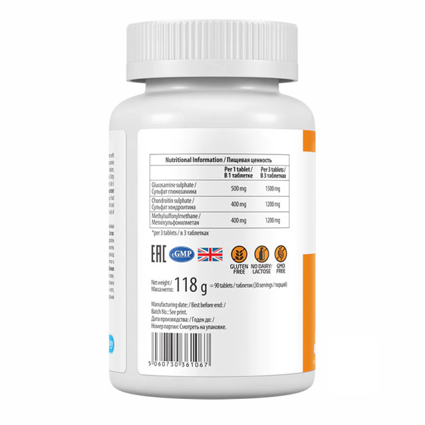 Ultravit Glucosamine Chondroitin MSM - 90 tabs  Ultravit Glucosamine Chondroitin MSM - 90 tabs