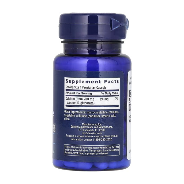 D-глюкарат кальцію 200 мг - 60 капсул Calcium D-Glucarate 200mg - 60 vcaps