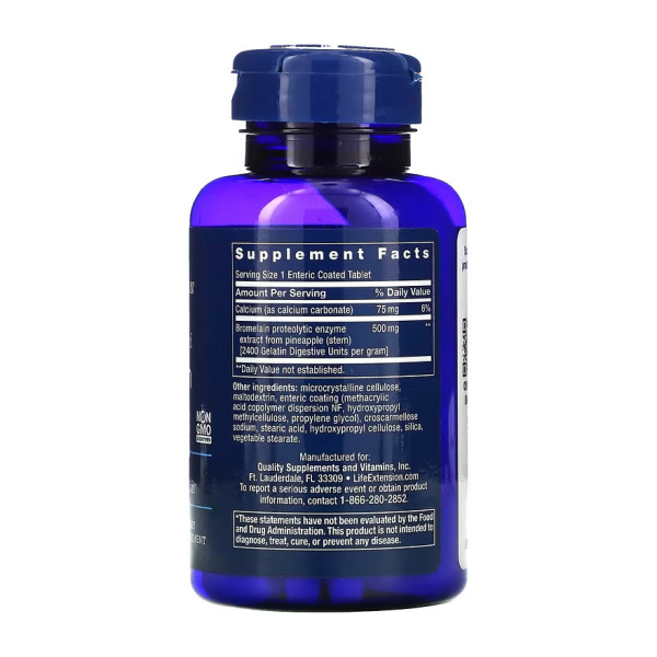 Бромелайн зі спеціальним покриттям 500 мг - 60 таблеток Specially-Coated Bromelain 500 mg - 60 tabs