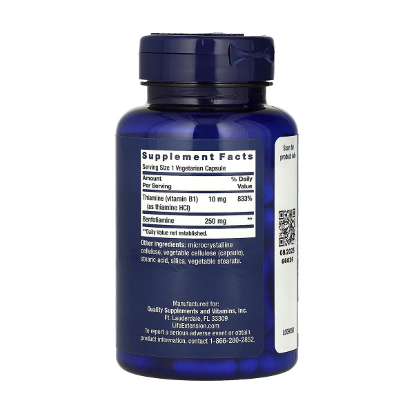 Мега Бенфотіамін 250 мг - 120 капсул Mega Benfotiamine 250 mg - 120 vcaps