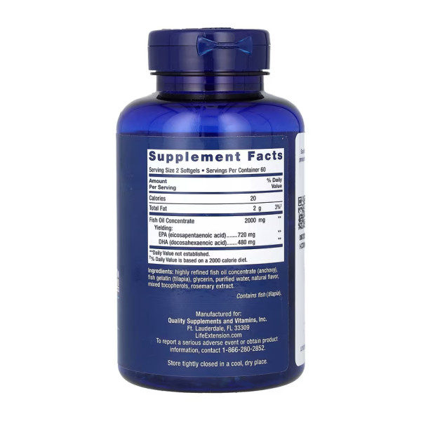 Риб'ячий жир Mega EPA/DHA Omega-3 - 120 м'яких капсул Mega EPA/DHA Omega-3 Fish Oil - 120 softgels