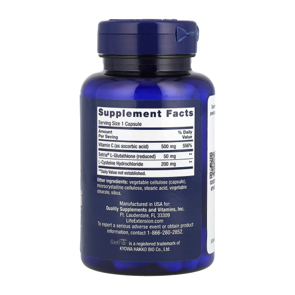 Глутатіон цистеїн та C - 100 капсул Glutathione Cysteine & C - 100 caps