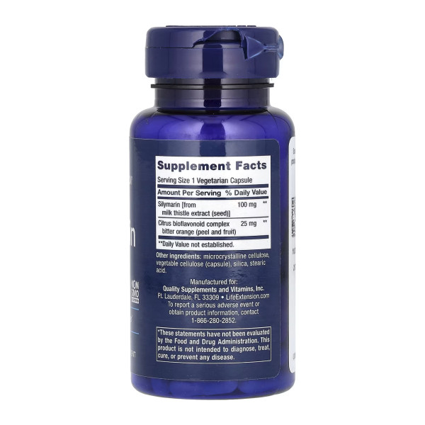 Силімарин 100 мг - 90 рослинних капсул Silymarin 100 mg - 90 veg caps 