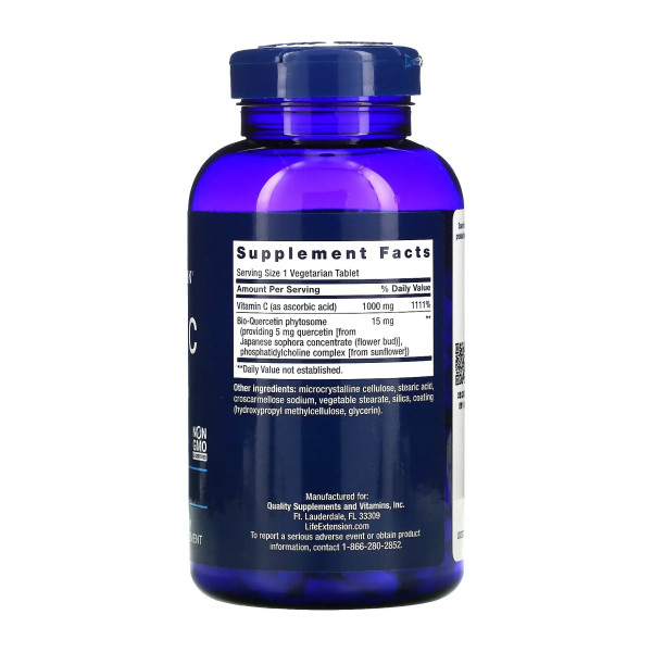 Вітамін С та біо-кверцетин Фітосома - 250 таблеток Vitamin C and Bio-Quercetin Phytosome - 250 tabs