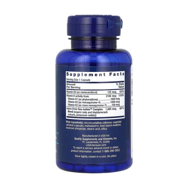 Вітаміни D та K з Sea-Iodine™ - 60 капсул Vitamins D and K with Sea-Iodine™ - 60 caps