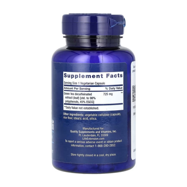 Екстракт мега-зеленого чаю без кофеїну - 100 капсул Decaffeinated Mega Green Tea Extract - 100 vcaps