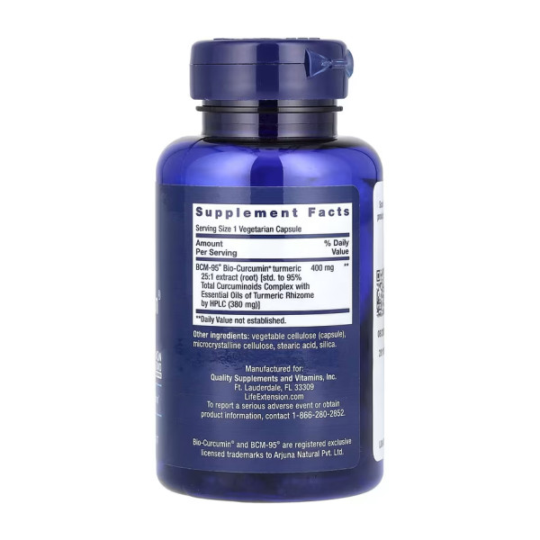 Екстракт куркуми Super Bio-Curcumin® 400 мг - 60 вегетаріанських капсул Super Bio-Curcumin® Turmeric Extract 400 mg - 60 vcaps