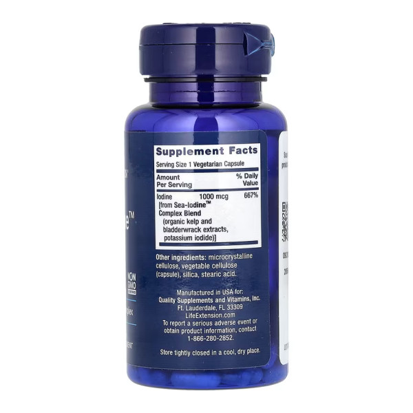 Морський йод 1000 мкг Life Extension Sea-Iodine 60 капсул Морський йод 1000 мкг Life Extension Sea-Iodine 60 капсул