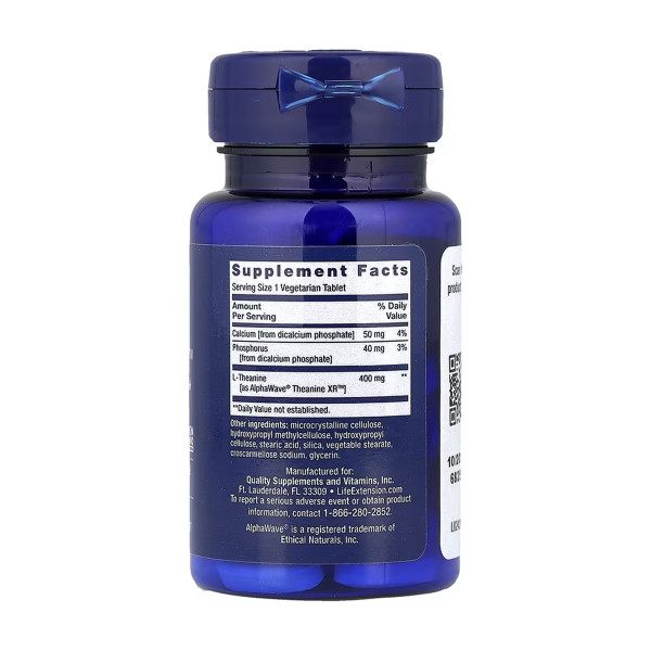 Theanine XR™ Stress Relief - 30 vegetarian tablets (До 12.26)