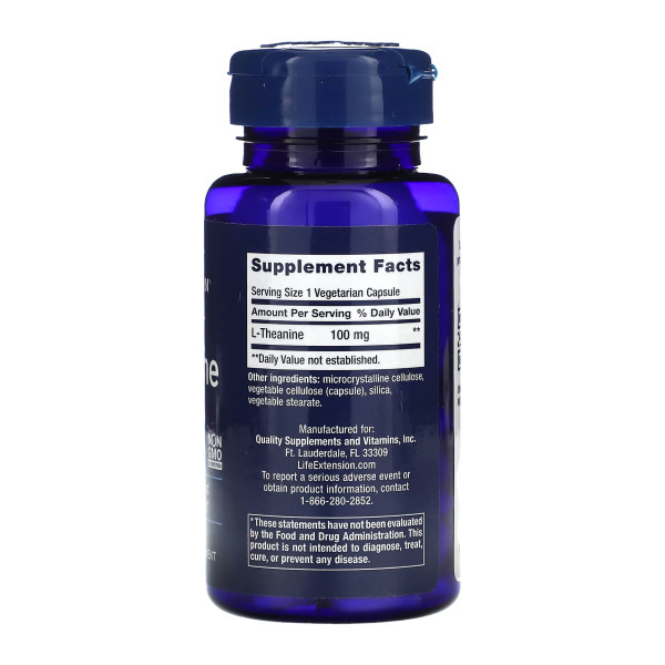 L-теанін 100 мг - 60 вегетаріанських капсул L-Theanine 100 mg - 60 vcaps
