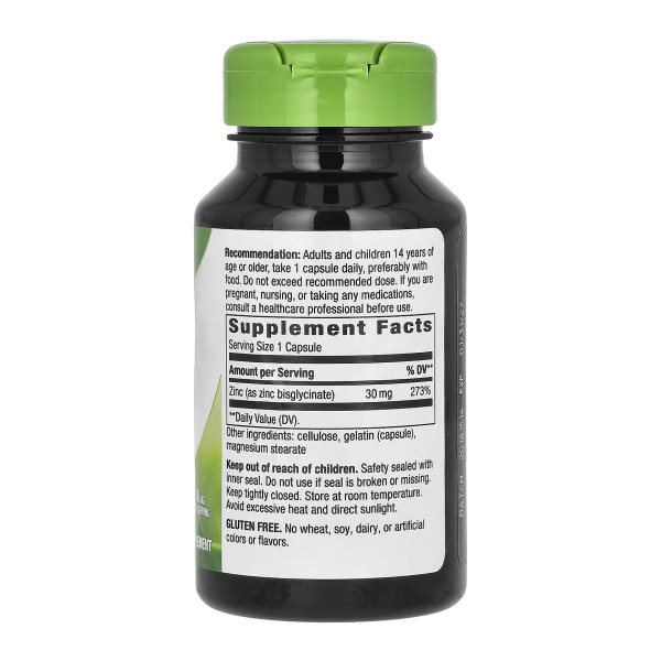  Цинк 30 мг - 100 капсул   Zinc 30mg - 100 caps
