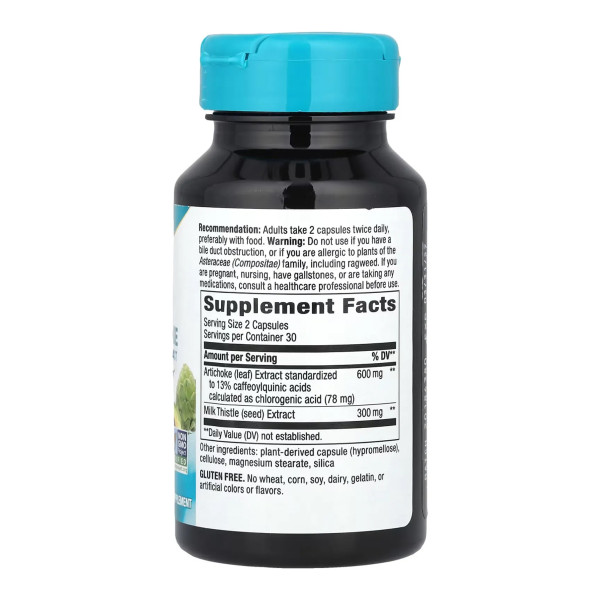 Артишок сприяє травленню - 60 вегетаріанських капсул   Artichoke Supports Digestion - 60 vcaps