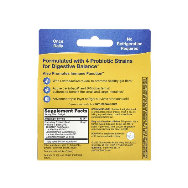  Пробіотичні перлини Primadophilus® Reuteri - 30 м'яких капсул    Primadophilus® Reuteri Probiotic Pearls - 30 softgels