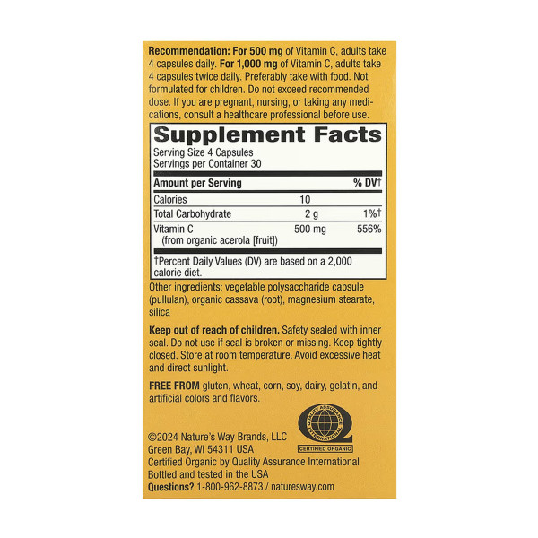  Вітамін С - 120 капсул    Vitamin C - 120 vcaps