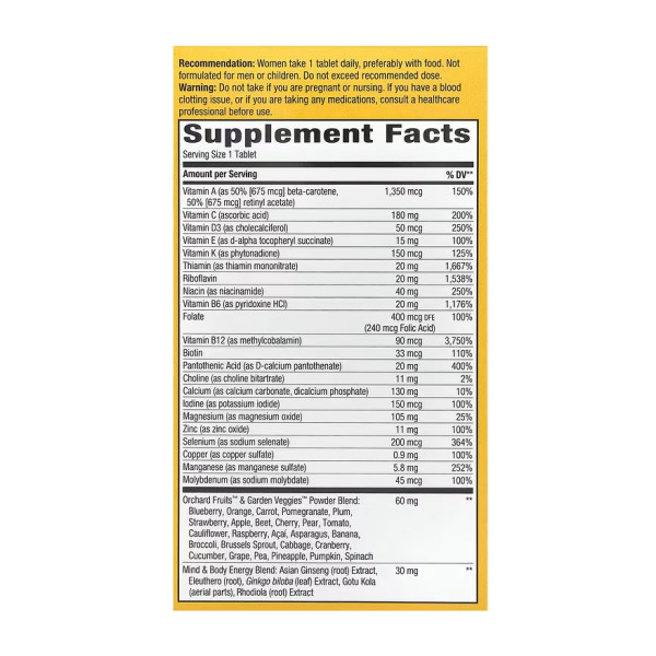  Ультра мультивітаміни Once Daily Women 50+ - 60 таблеток    Once Daily Women 50+ Ultra Multivitamin- 60 tabs