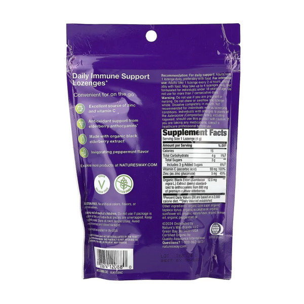  Органічні пастилки Sambucus зі смаком м'яти - 24 шт    Sambucus Organic Lozenges Mint - 24 cnt