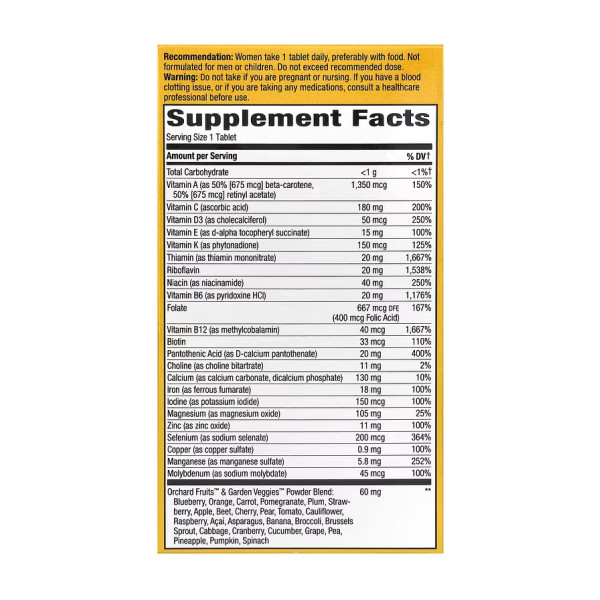 Once Daily Women Ultra Multivitamin- 60 tabs (Пошкоджена банка)