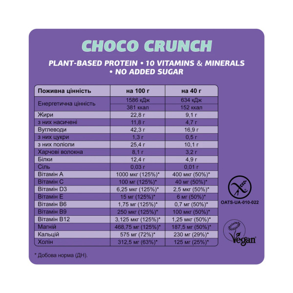 Підсилювач настрою Fizi - 12x40 г шоколадного хрусту Fizi Mood Booster - 12x40g Choco Crunch