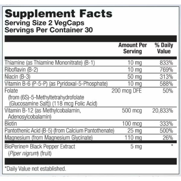 Гліцинат магнію Stress B - 60 капсул Stress B Magnesium Glycinate - 60 vcaps