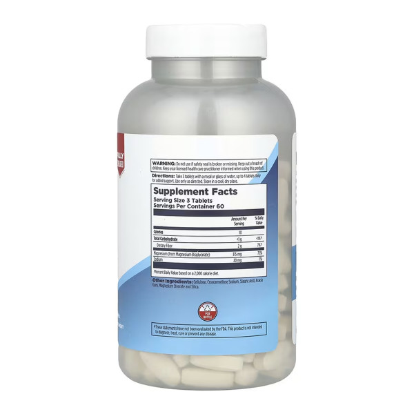 Chelated Magnesium Bisglycinate - 180 tabs