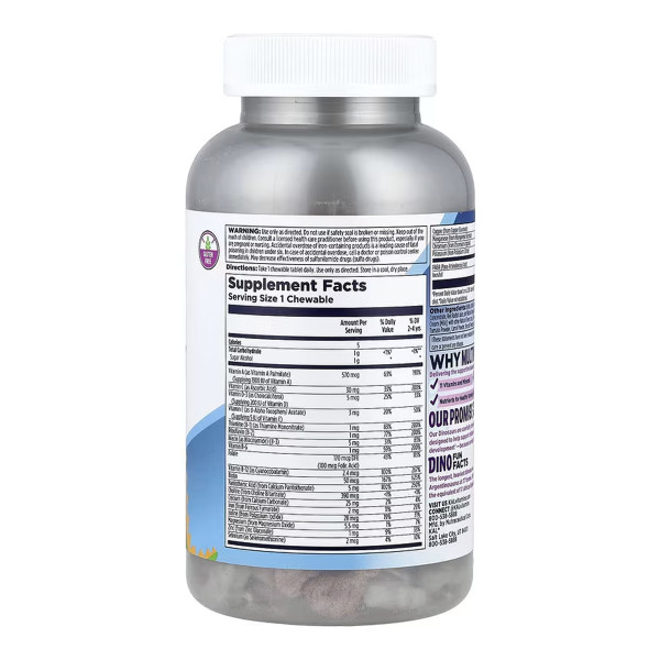 MultiSaurus - 180 жувальних таблеток Ягідний Виноград Апельсин MultiSaurus - 180 chewables Berry Grape Orange