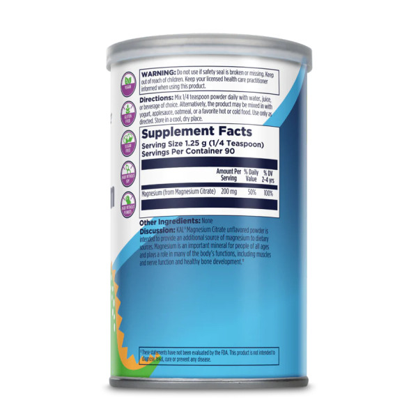 Магнієвий порошок 200 мг - 4 унції без смаку Magnesium Powder 200mg - 4oz Unflavored