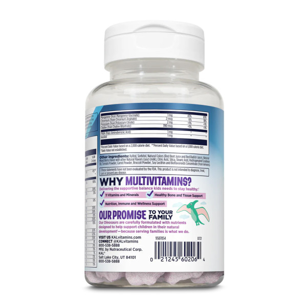 MultiSaurus - 60 жувальних мікс-ягід MultiSaurus - 60 chewable Mixed Berry