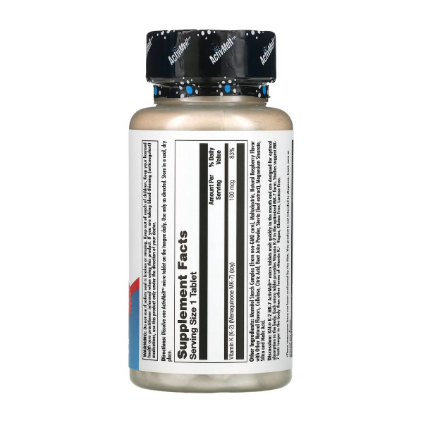 K-2 MK-7 ActivMelt 100 мкг - 60 таблеток K-2 MK-7 ActivMelt 100 mcg - 60 tabs