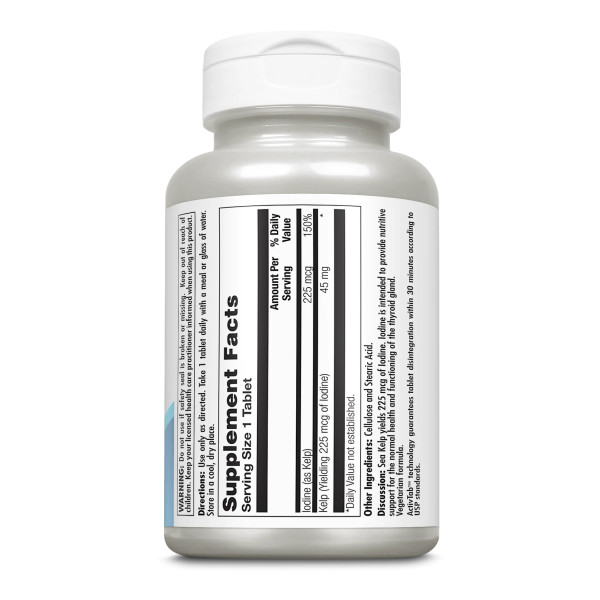 Йод з ламінарії 225 мкг - 250 таблеток Kelp Iodine 225mcg - 250 tabs