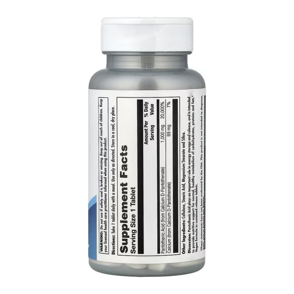 Пантотенова кислота пролонгованої дії 1000 мг - 50 таблеток Pantothenic Acid Sustained Release 1000mg - 50 tabs