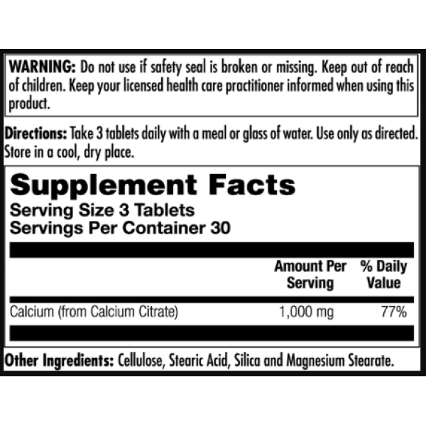 Цитрат кальцію 1000 мг - 90 таблеток Calcium Citrate 1000mg - 90 tabs