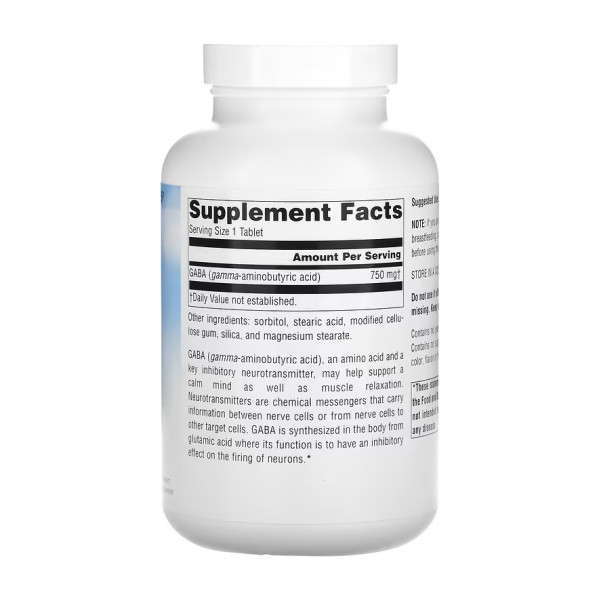 Serene Science® GABA 750 mg - 180 tabs  Serene Science® GABA 750 mg - 180 tabs