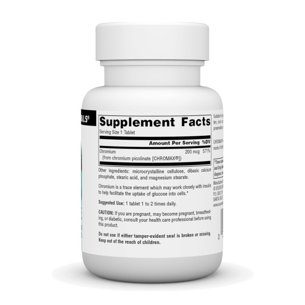 Chromium Picolinate 200 mcg Yeast Free - 60 tabs  Chromium Picolinate 200 mcg Yeast Free - 60 tabs